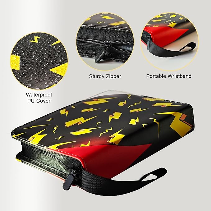 Premium Card Binder 4 Pocket, 3-Ring Zipper 400 Pockets Card Holder Book with 50 Removable Sleeves，Card Collection Storage Album for Trading Cards, MTG, TCG, Yugioh Cards