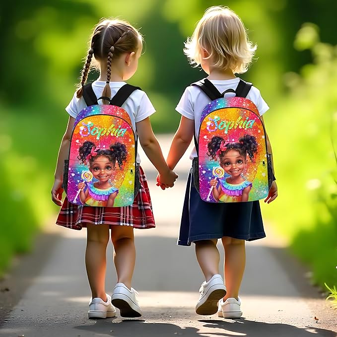Custom Kids Backpack with Lunch Box Personalized Name School Bookbag for Girls Back to School Backpacks for Elementary Middle School Boys Design 06