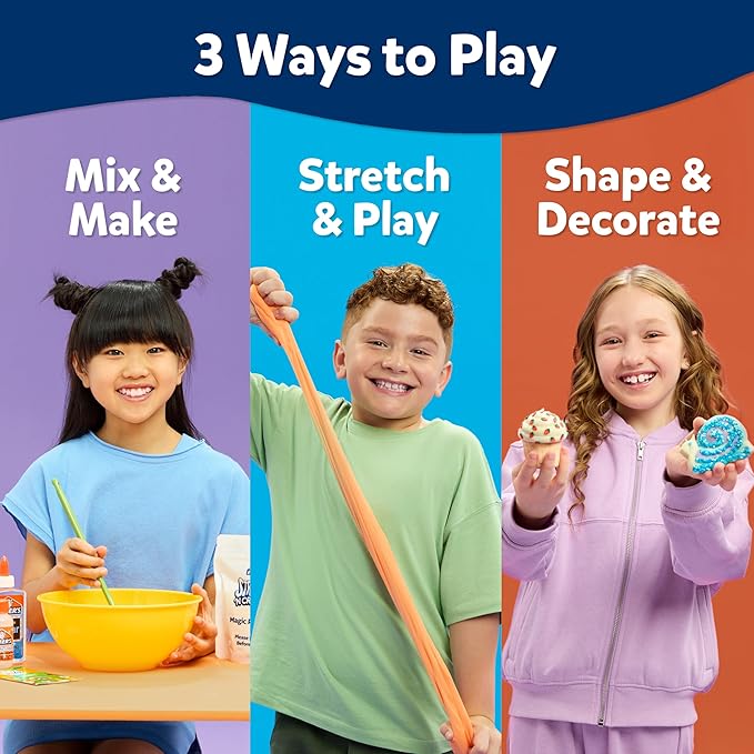 Elmer’s Stretch 'N Create Dough Kit, 3 Ways to Play, Snack Shack Kit, 9 Count - Perfect for Birthday Party Gift, School Classroom Activity, Kids Craft Summer Fun