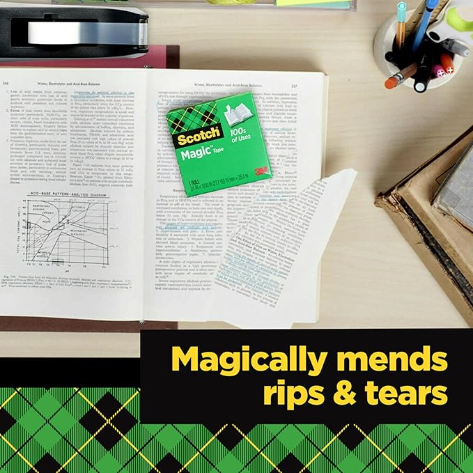 3M Scotch Magic Tape, 1 Roll, 1/2" x 1296