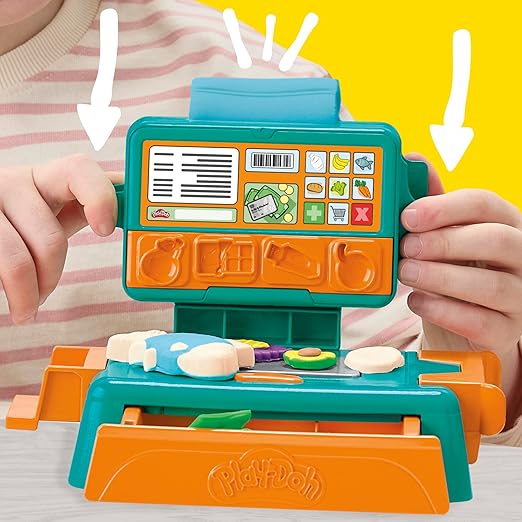 Play-Doh Cash Register Toy, 23 Play Food Accessories, Kids Arts & Crafts 3+ (Amazon Exclusive)