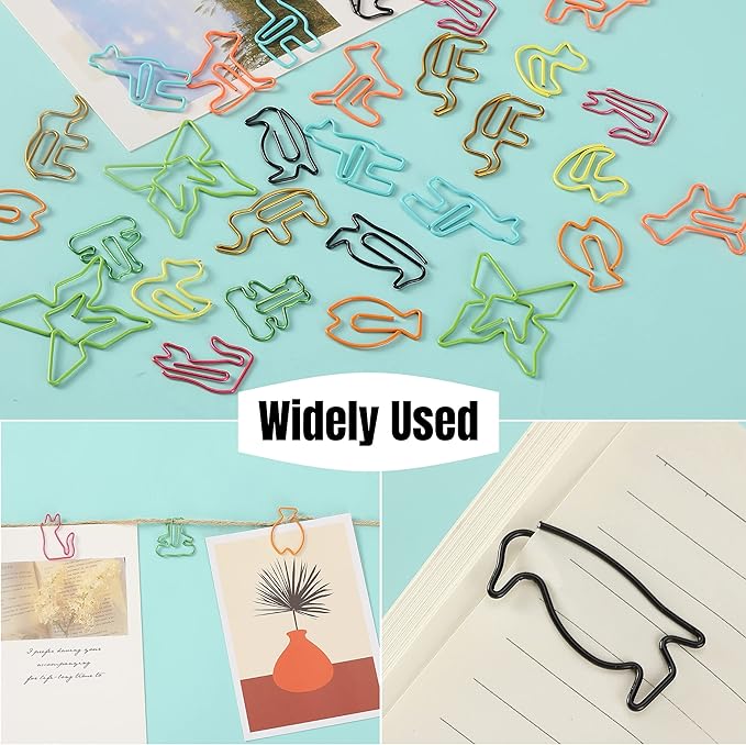 Mr. Pen Animal Shaped Paper Clips - 30 pcs, Assorted Colors, Cute & Fun for Kids