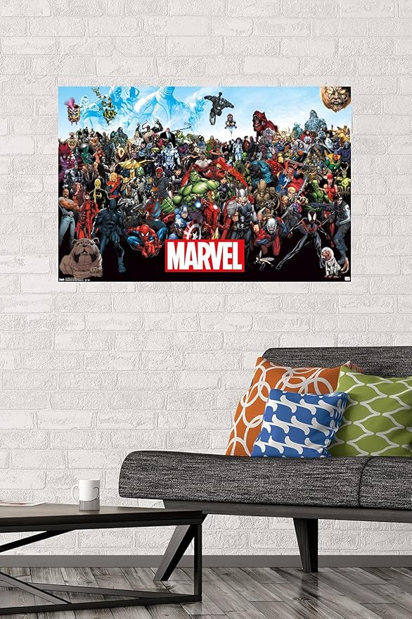 Trends International Marvel-the Lineup 15 Premium Wall Poster, 22.375" x 34"