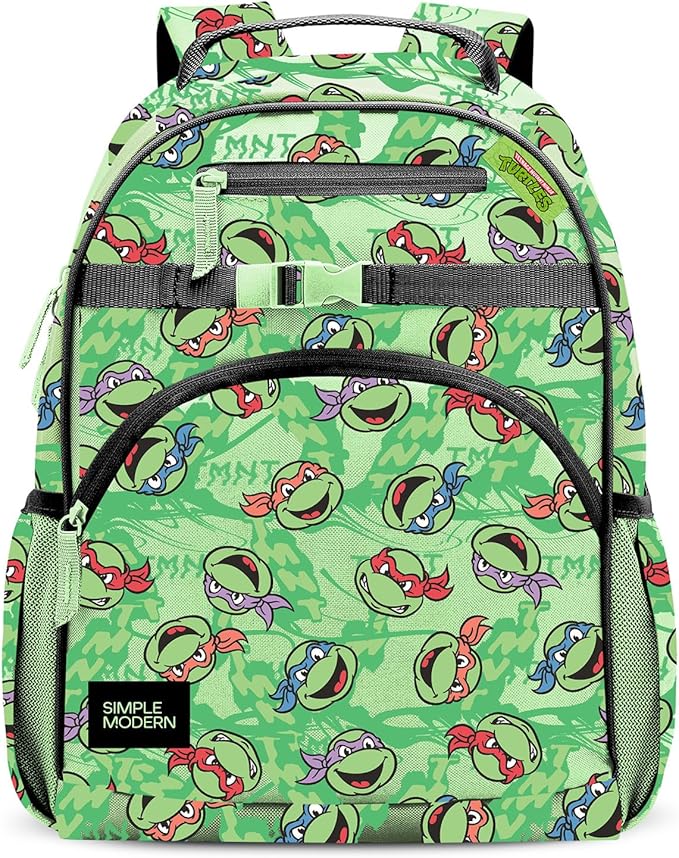 Simple Modern Medium Teenage Mutant Ninja Turtles Toddler Backpack for School Girls and Boys | Kindergarten Elementary Kids Backpack | Fletcher Collection | Kids - 15" tall | TMNT Mutant Ooze