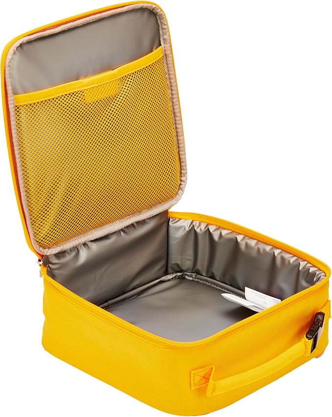 LEGO Lunch Bag, Durable and Insulated, with Mesh Pouch and Zip Compartment, Perfect for On-the-Go Meals, Flame Orange