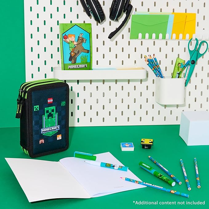 Minecraft Kids Pencil Case Stationery Pens Colored Pencils Notebook School Supplies Gamer Gifts for Boys