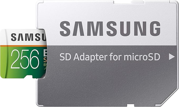 SAMSUNG ELECTRONICS EVO Select 256GB MicroSDXC UHS-I U3 100MB/s Full HD & 4K UHD Memory Card with Adapter (MB-ME256HA)