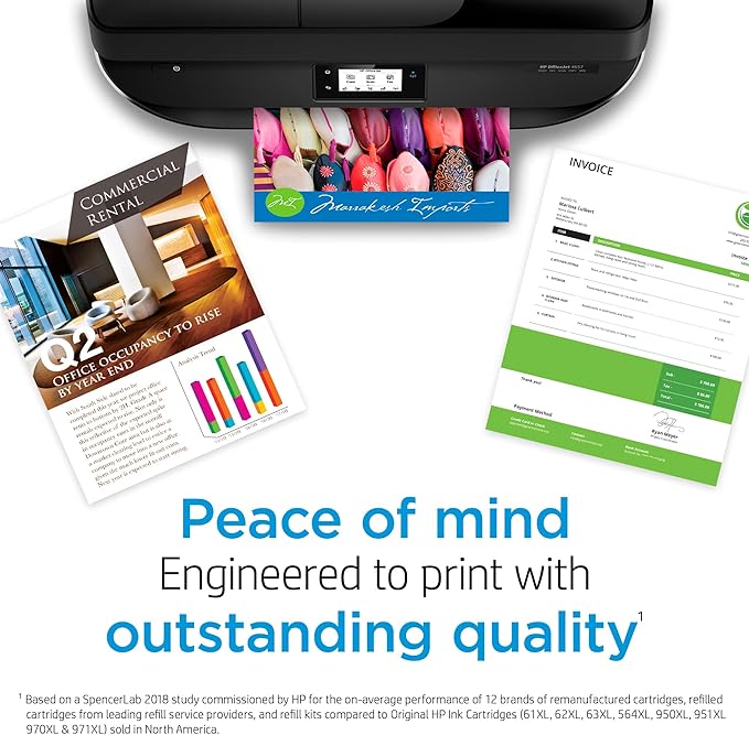 HP Original 64 Tri-Color / 64XL Black Ink Cartridges (2-pk) | Works Envy Inspire 7250e, 7950e Series Envy Photo 6200, 7100, 7800 Series