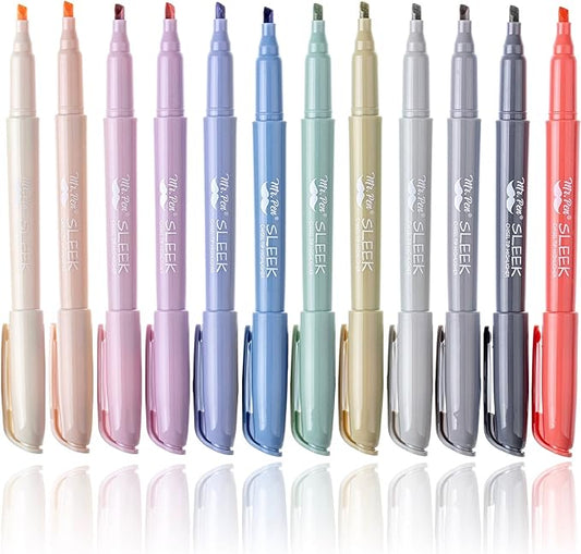Mr. Pen- Highlighters, 12 Pack, Chisel Tip, Morandi Colors, Highlighters Assorted Colors