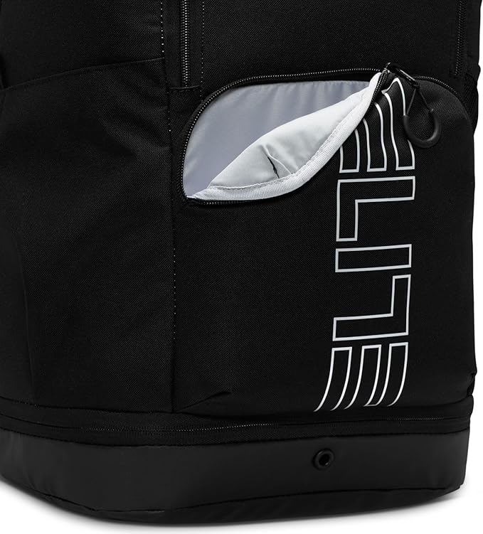 Nike, Unisex, Varsity Elite Backpack (32L), Black/Black/Metallic Silver, One Size