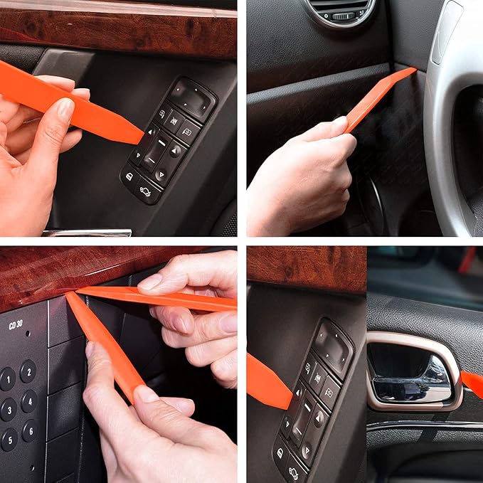 7 Pieces Staple Remover Tools Set for Upholstery, Construction and Auto Car, Professional Tack and Nail Puller Kit for Efficiently and Easily Remove All Kinds of Staples,Tacks and Nails