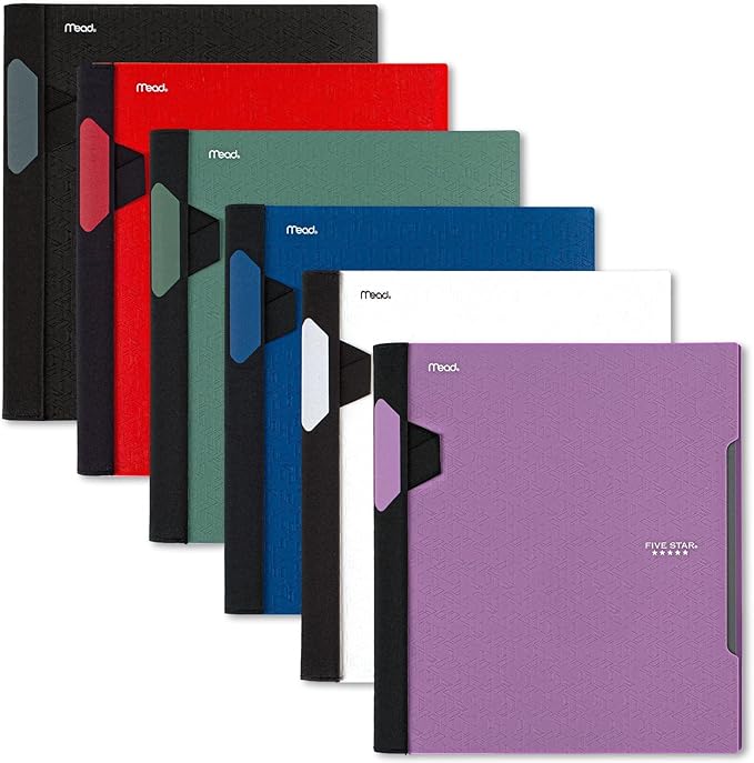 Five Star Advance Spiral Notebook + Study App, 1 Subject, College Ruled Paper, 8-1/2" x 11", 100 Sheets, Spiral Guard, Movable Tabbed Dividers, Color Selected For You, 1 Count (06322)
