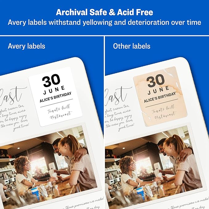 Avery Easy Peel Oval ID Labels, Sure Feed, Print to Edge, Perm Adhesive, 1.5" x 2.5", 270 Ct (6583)