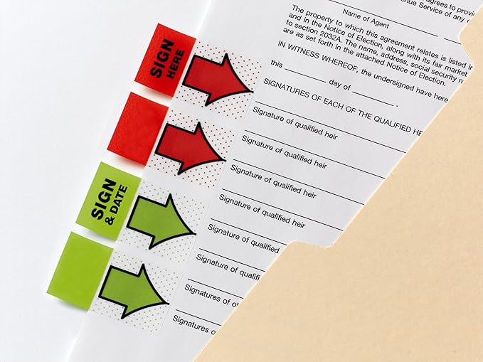 Post-it Sign and Date Flags, 50/Dispenser, 2 Dispensers/Pack, 1 in Wide, Bright Green (680-SD2)