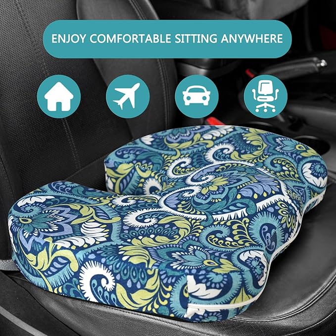 Tailbone Pain Relief Cushion, Memory Foam Seat Cushion for Pressure Relief Coccyx Cushion for Sciatica Pain Ergonomic Seat Cushion for Office Desk Chair