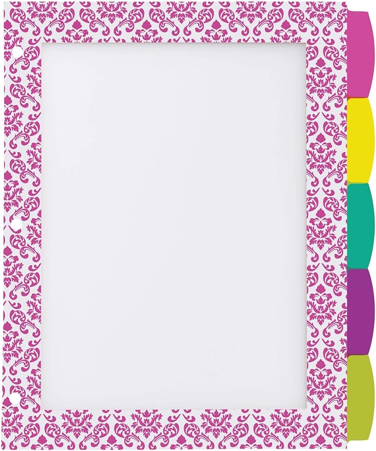 Avery Ultralast Big Tab Plastic Dividers, 5 Tabs, 1 Set, Assorted Designs (24902)