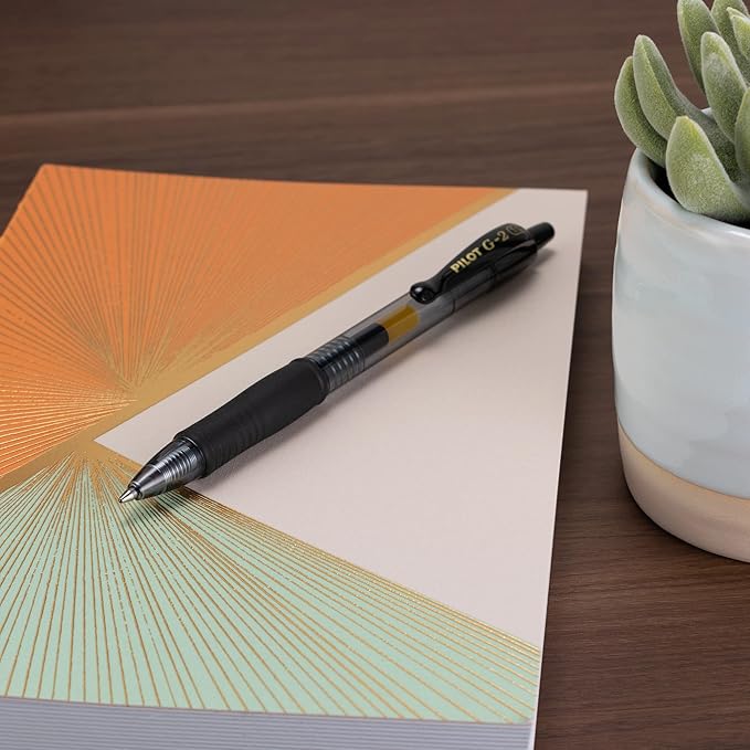 Pilot G2 Premium Gel Pens, Black Pens, Bold Point 1 mm, 4 Black