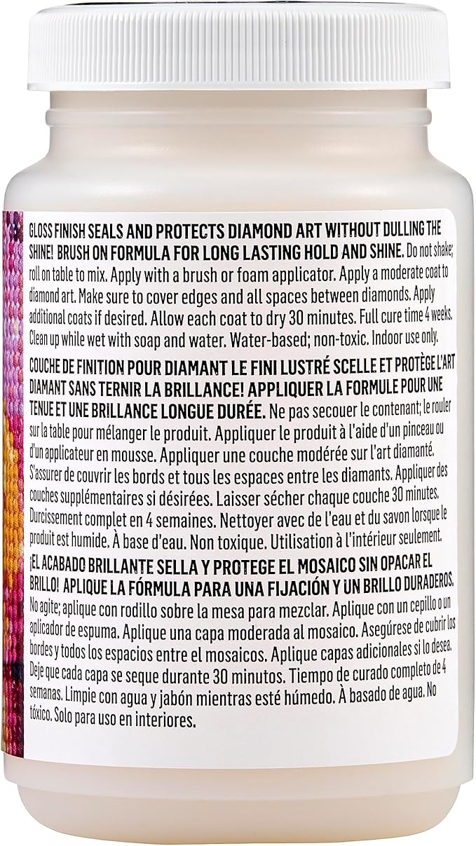 Mod Podge Diamond Top Coat, Premium All-in-One Glue, Sealer, and Finish Perfect for Preserving Diamond Puzzle Arts and Crafts Projects, CS27590