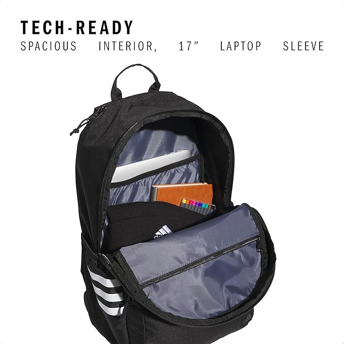 3-Stripe Classic backpack for men and women, bag with laptop sleeve