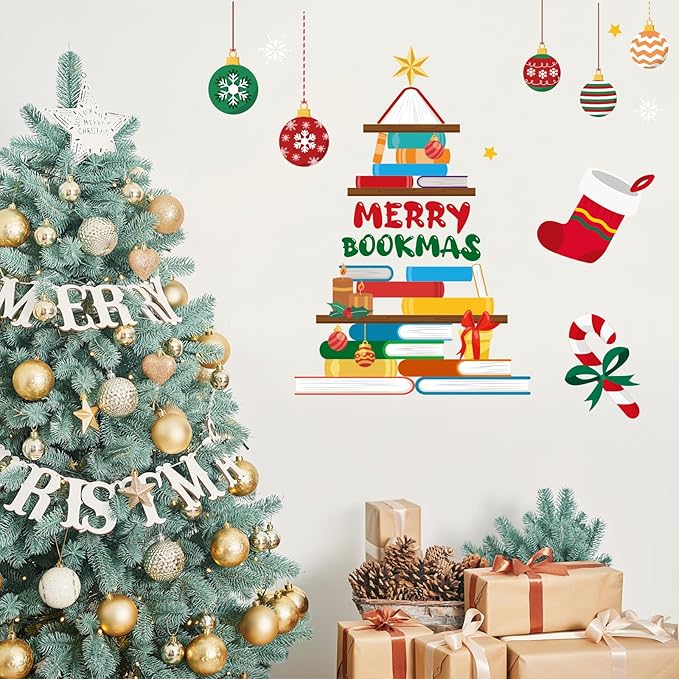 79pcs Christmas Bulletin Board Decoration Set,Xmas Tree Paper Cutouts Bulletin Board for Classroom Holiday Decorations School Reading Room Wall Door Xmas Decor