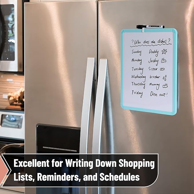 Mr. Pen- Dry Erase Board, 14” x 11” with a Black Dry Erase Marker, Small Mini White Board for Students