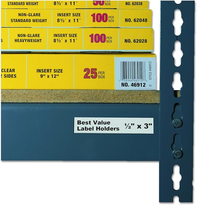C-Line Self-Adhesive Label Holders, Top Load, 0.5 x 3, Clear, 50/Pack