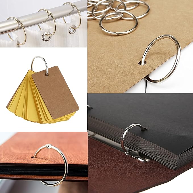 Mr. Pen- Loose Leaf Binder Rings, 3 Inch, 10 Pack, Metal Book Rings for Index Cards, Flash Cards, Notebooks