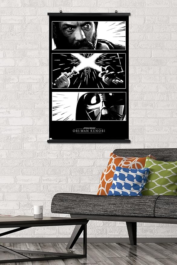 Trends International Star Wars: Obi-Wan Kenobi - Panels Wall Poster, 22.375" x 34", Premium Poster & Clip Bundle