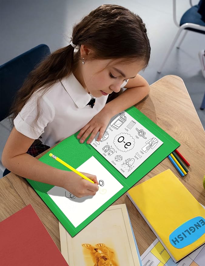 SUNEE Folders with Pockets(25 Pack, Assorted Colors), 2 Pocket Folders Fit Letter Size Paper, Paper File Folder for School Office Home Business