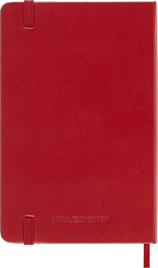 Moleskine Classic 12 Month 2026 Daily Planner, Hard Cover, Pocket (3.5" x 5.5"), Scarlet Red, 400 pages