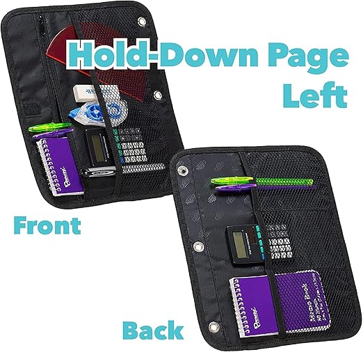 Case-it The Dual 2-in-1 Zipper Binder - Two 1.5 Inch D-Rings - Includes Pencil Pouch - Multiple Pockets - 600 Sheet Capacity - Comes with Shoulder Strap - Mint Blue Dual-101