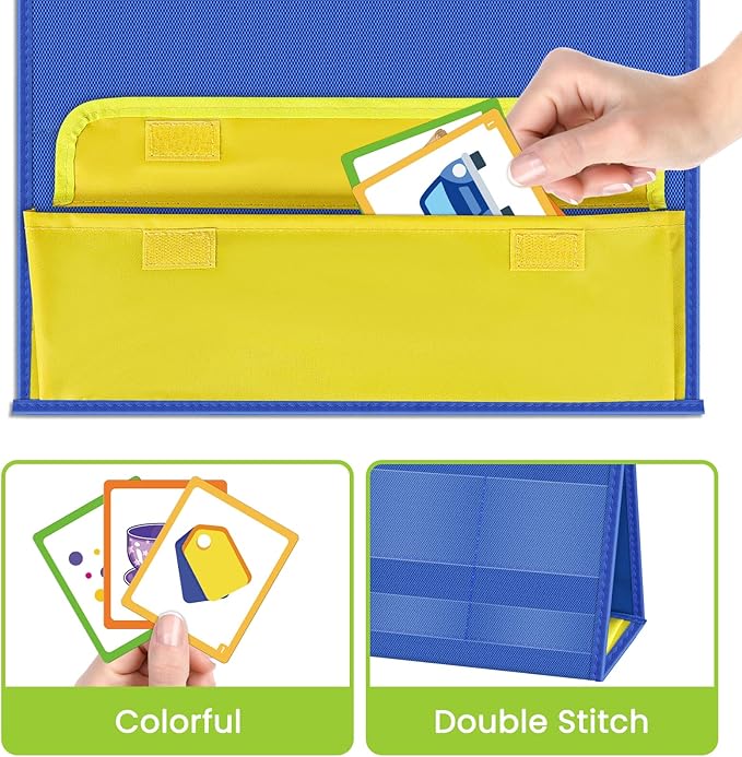 EAMAY CVC Word Building Desktop Pocket Chart Stand with Magnetic Write & Wipe Boards Tent & Cards Kit,Reading Spelling Phonics Games for Kids, Kindergarten Classroom Must Haves!