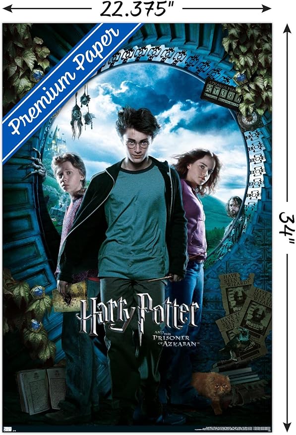 Trends International Harry Potter and the Prisoner of Azkaban - Sky One Sheet Wall Poster, 22.37" x 34.00", Premium Poster & Clip Bundle
