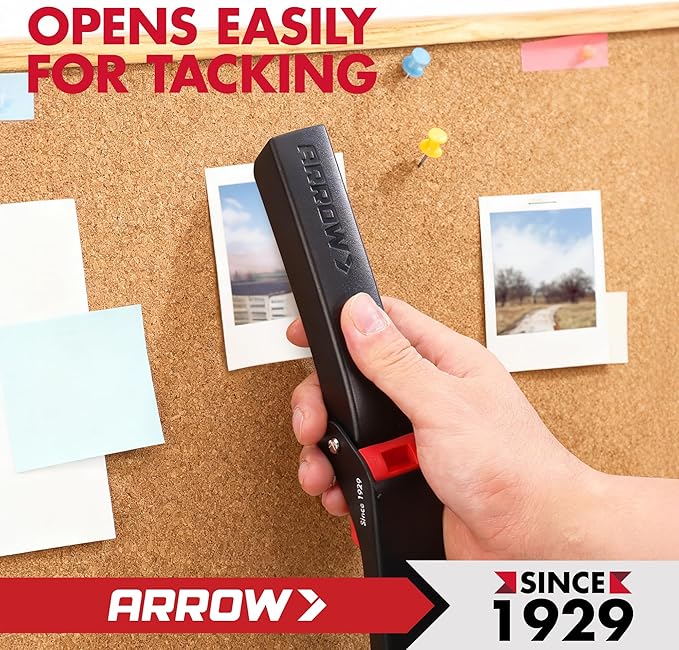 Arrow Office Stapler Set, 25 Sheet Capacity Metal Desk Stapler with 2100 Staples and Staple Remover, Half Strip Design and Non-Slip Base, Spare Staple Storage for Classroom, Office and Home