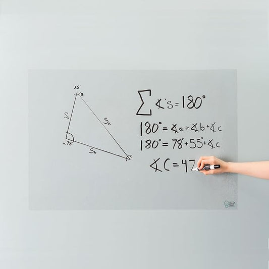Think Board Clear Dry Erase Whiteboard 2'x3' – Self-Adhesive Transparent Writing Surface for Wall, Desk, or Fridge – Peel & Stick Removable Message Board for Home, Office & School