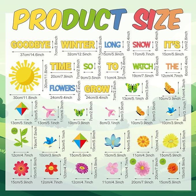 Pasimy 3D Summer Flowers Bulletin Board Decorations Set for Classroom Watch The Flower Grow Decor Floral Butterfly Bulletin Board Cutouts Borders Letters Summer Classroom Preschool Chalkboard Wall
