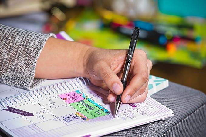Zebra Pen F-301 Ballpoint Black Ink Fine Point 0.7mm Pen, Easy-Glide Ink, Stainless Steel Retractable, Non-Slip Grip, Professional Design, Ideal for Office, Journal and Planner Use, 18-Pack (27118)