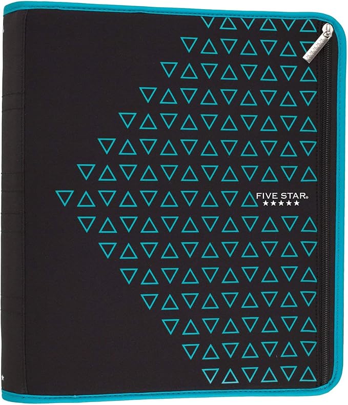 Five Star Zipper Binder, 2 Inch 3 Ring Binder, Xpanz Expandable with Interior Pockets, Assorted Colors, Color Selected For You, 1 Count (29040)