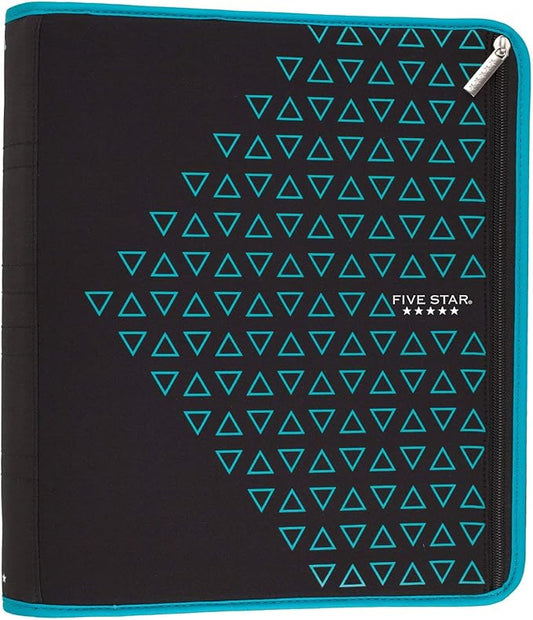 Five Star Zipper Binder, 2 Inch 3 Ring Binder, Xpanz Expandable with Interior Pockets, Assorted Colors, Color Selected For You, 1 Count (29040)