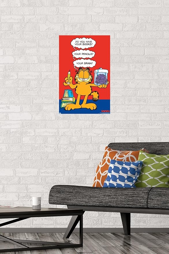 Garfield - Brain Wall Poster, 22.4L" x 14.7W", Premium Unframed Version