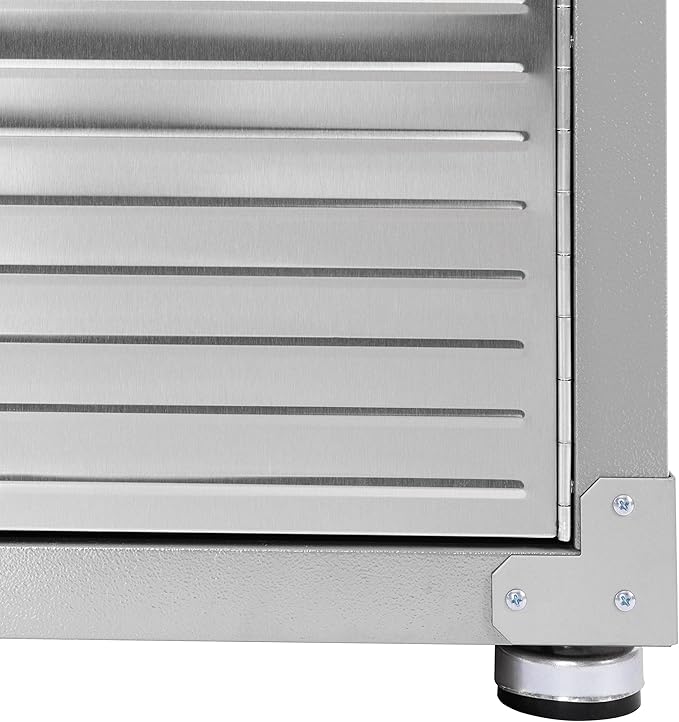 Seville Classics UltraHD Solid Steel Lockable Metal Storage Cabinet Locker Organizer, w/Adjustable Shelves for Garage, Warehouse, Office, Classroom, Granite, 48" W x 24" D x 72" H