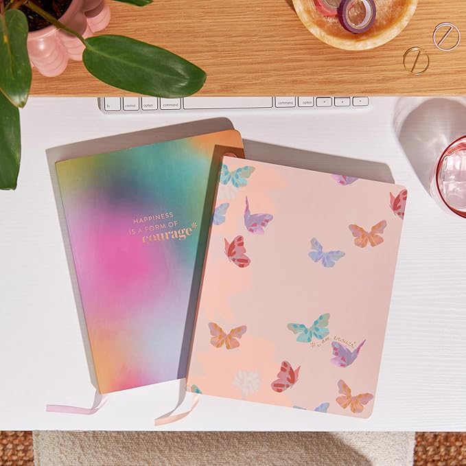 Erin Condren Perfect-Bound Paperback Notebook, Lined Layout with 80 Lb. Paper by Erin Condren, Metallic Colorblends Cover, Lined Journal, Perfect-Bound Notebook