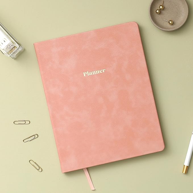 Blue Sky Everygirl Undated Planner, Weekly & Monthly Layout, Bookbound, Flexible Cover, Goal Setting and Time Management Organizer (Desert Rose, 8" x 10")