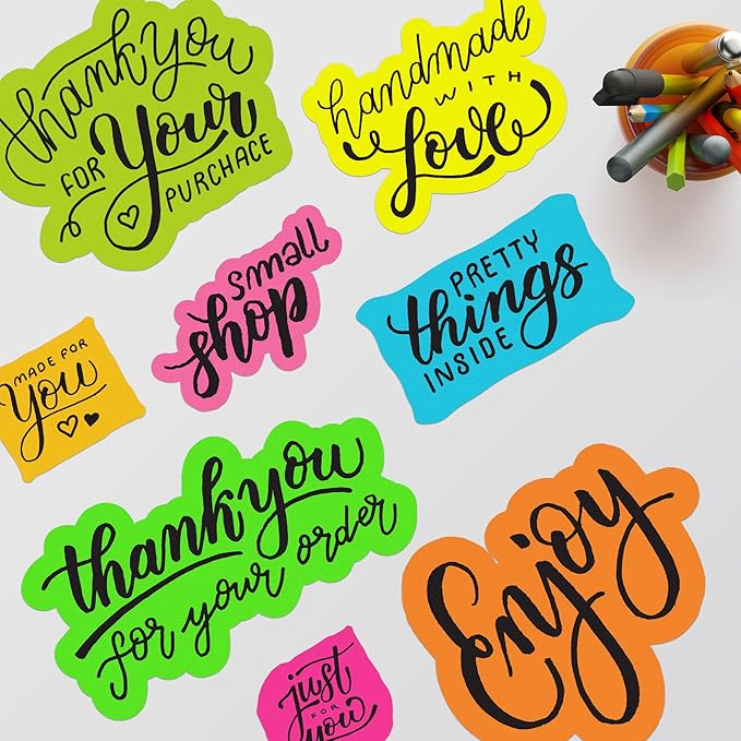 Avery Printable Sticker Paper, 8-1/2" x 11", Full-Sheet Labels, Bright Green Labels, Laser/Inkjet Printable, 10 Total, Great for Packaging and Stickers