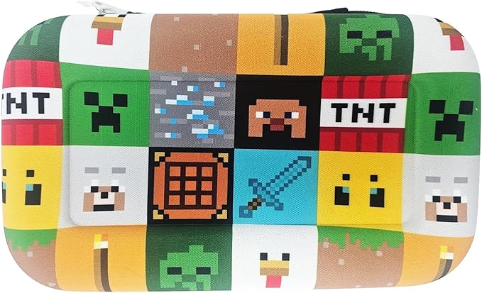 Minecraft Molded Pencil Case with Zipper Closure