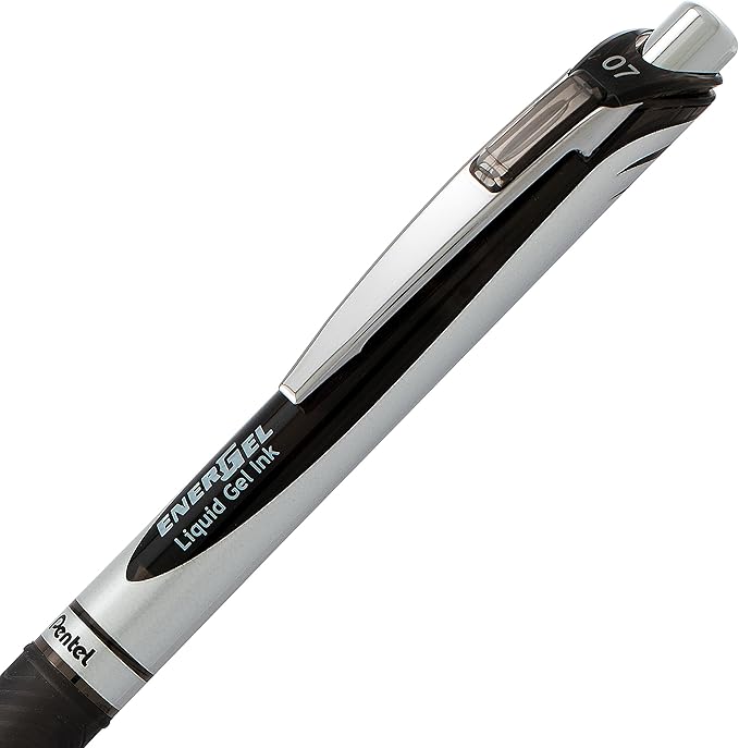 Pentel EnerGel RTX Retractable Liquid Gel Pens, (0.7mm), Assorted Colors, Ultimate Writing Pens, Best Writing Pens for Office, School and Journaling, Pack of 12