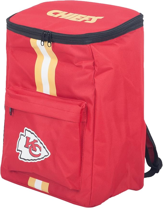 Cooler Backpack – Portable Soft Sided Ice Chest – Insulated Bag Holds 36 Cans - Football Gear – Show Your Team Spirit with Officially Licensed Fan Gear