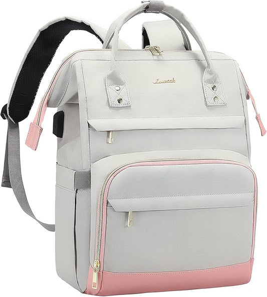 LOVEVOOK Laptop Backpack for Women Fashion Travel Backpack Purse 15.6 Inch Large Capacity Work Backpack Nurse Teacher Bag with USB Port
