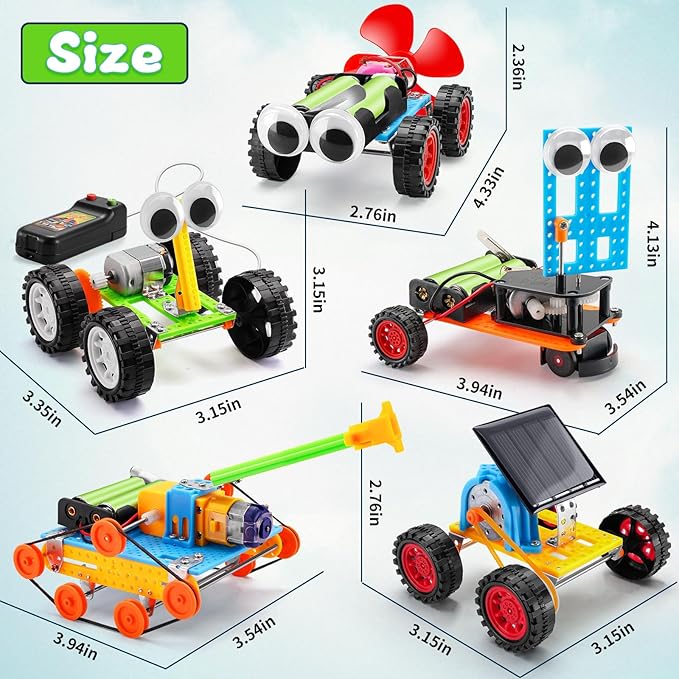 STEM Kits for Kids Age 8-10, STEM Toys Crafts for Boys Ages 8-12 8-13, Science Robot Building Kit 6-8 9-12, Engineering Experiments Projects for 8 9 10 12-14 Year Old Boys Girls Birthday Gift