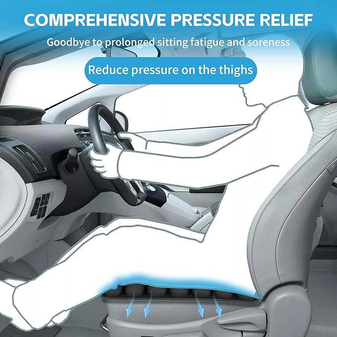 1pcs Travel Seat Cushion, Airplane Seat Cushion for Long Flight, Airplane Gadgets Inflatable Seat Cushions, 3D Inflatable Airbag PortableCushion With Air Pump,Ergonomic for Wheelchair Office Chair